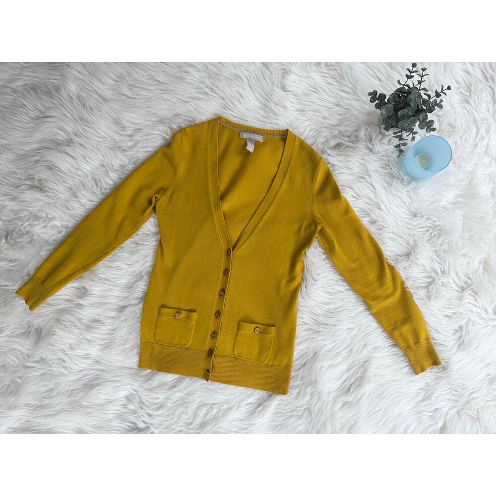 Banana Republic Women’s Mustard V-Neck Cardigan